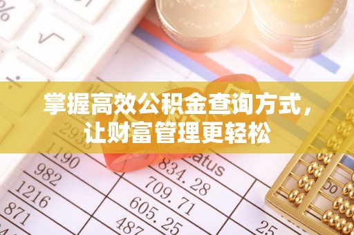 日照掌握高效公积金查询方式，让财富管理更轻松