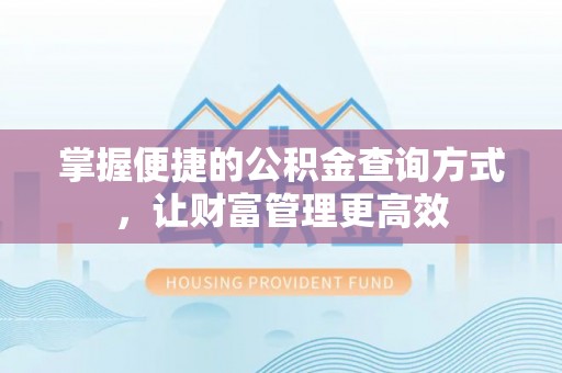 日照掌握便捷的公积金查询方式，让财富管理更高效